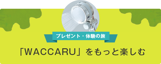 プレゼント・体験の旅 「WACCARU」をもっと楽しむ