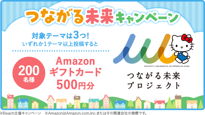 200名様にAmazonギフトカードをプレゼント! つながる未来キャンペーン